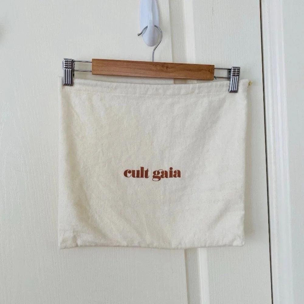 Cult Gaia Tala Cream Off-white Pebble Leather Knot Handle Shoulder Satchel Bag